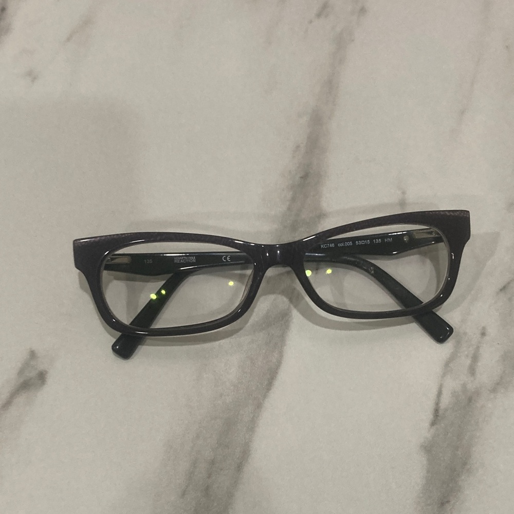 Kenneth Cole Reaction Women's Rectangular Glasses in Dark Gray